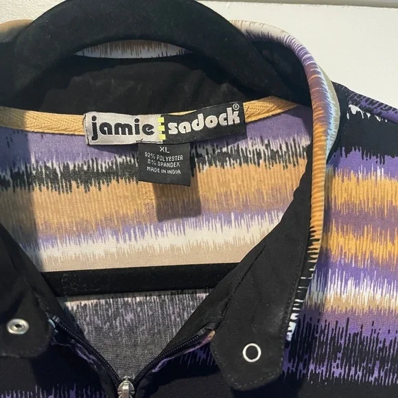Jamie Sadock Multicolor Patterned Zip-Up Top - Picture 2 of 4